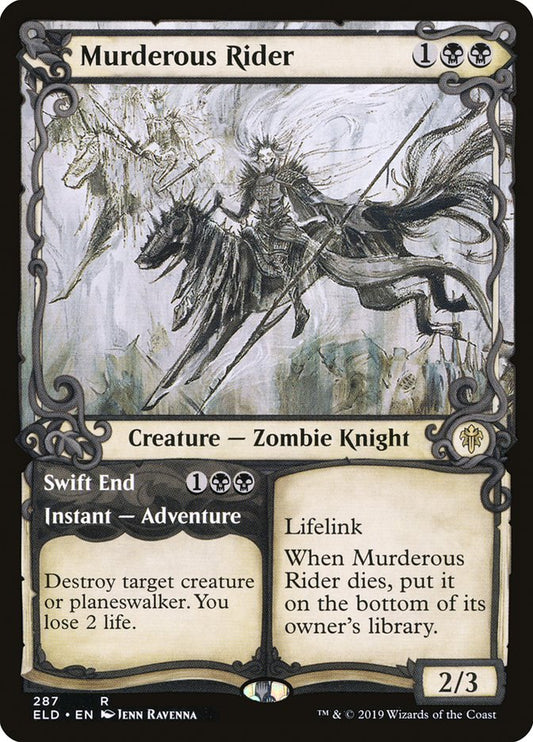 MTG Card Title: Murderous Rider // Swift End ELD/287