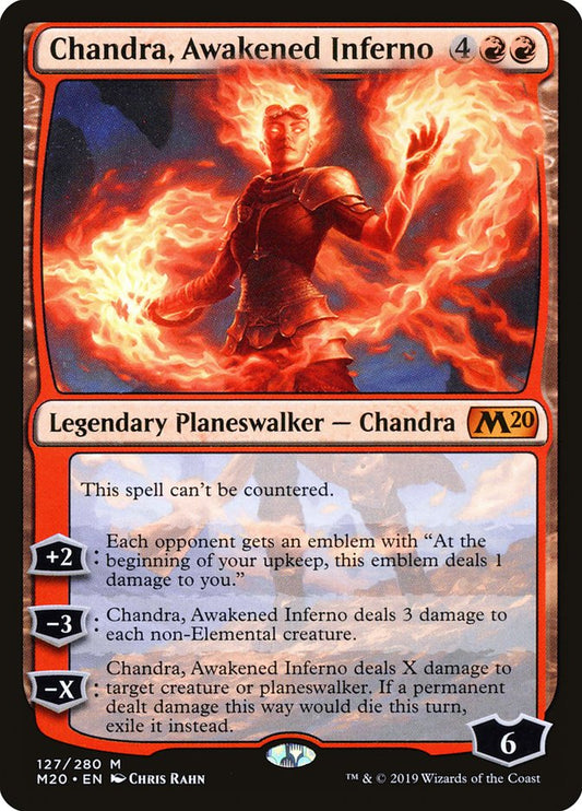 MTG Card Title: Chandra, Awakened Inferno M20/127