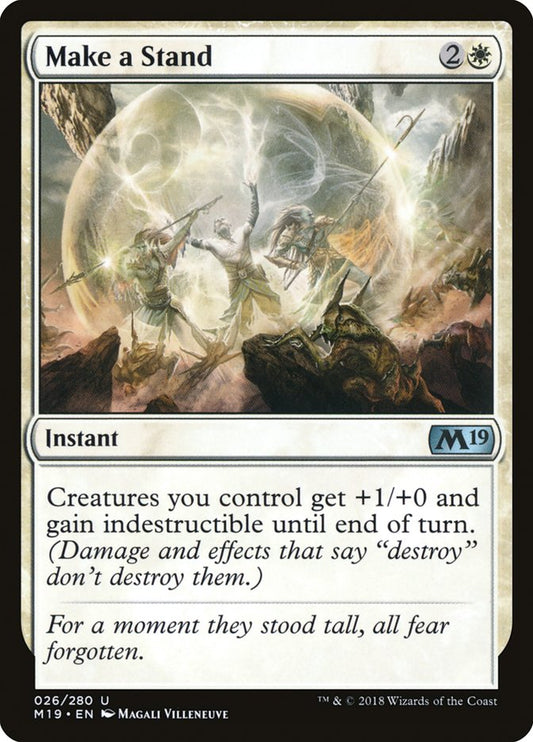 MTG Card Title: Make a Stand M19/26