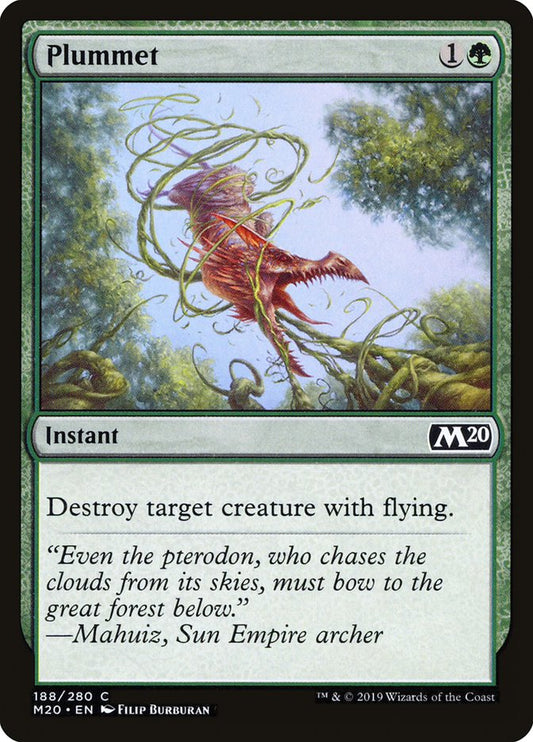 MTG Card Title: Plummet M20/188