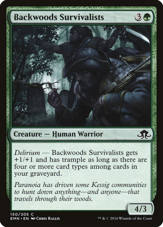 MTG Card Title: Backwoods Survivalists EMN/150