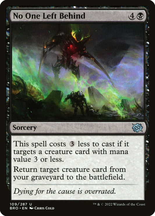 MTG Card Title: No One Left Behind BRO/109