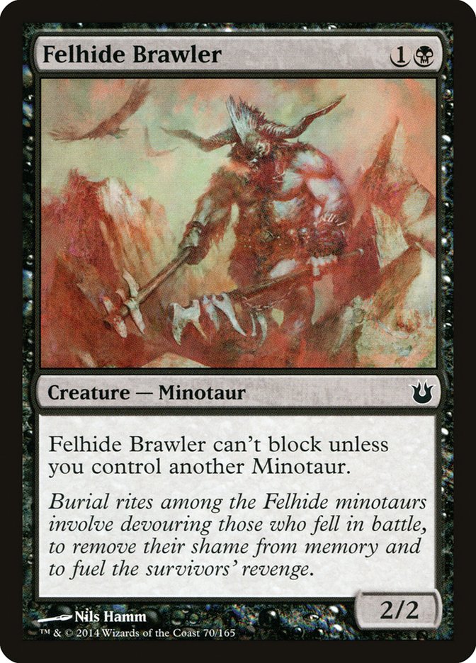 MTG Card Title: Felhide Brawler BNG/70