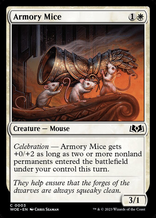 MTG Card Title: Armory Mice WOE/3