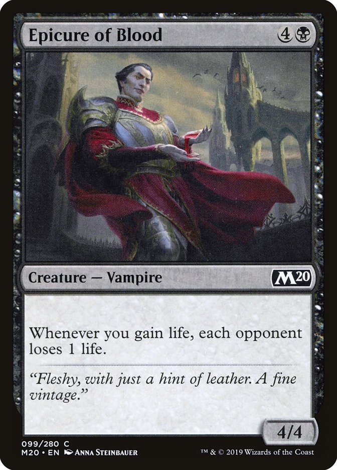 MTG Card Title: Epicure of Blood M20/99