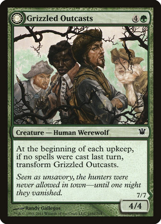 MTG Card Title: Grizzled Outcasts // Krallenhorde Wantons ISD/185