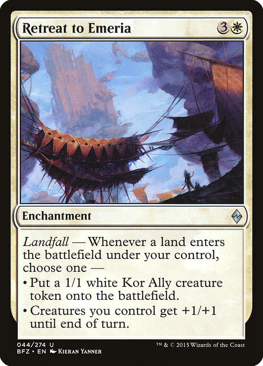 MTG Card Title: Retreat to Emeria BFZ/44