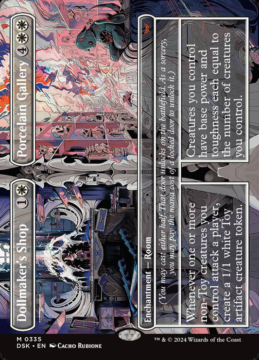 MTG Card Title: Dollmaker's Shop // Porcelain Gallery DSK/335
