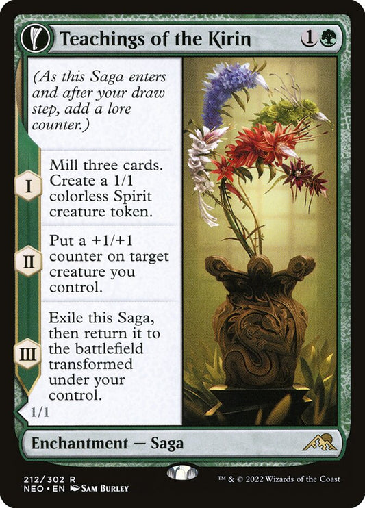 MTG Card Title: Teachings of the Kirin // Kirin-Touched Orochi NEO/212