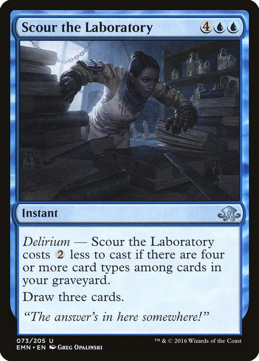 MTG Card Title: Scour the Laboratory EMN/73