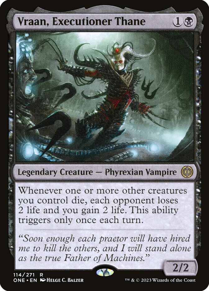 MTG Card Title: Vraan, Executioner Thane ONE/114