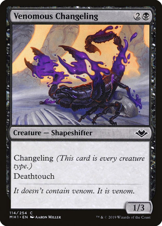 MTG Card Title: Venomous Changeling MH1/114