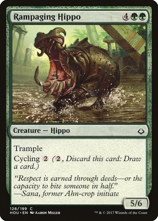MTG Card Title: Rampaging Hippo HOU/128
