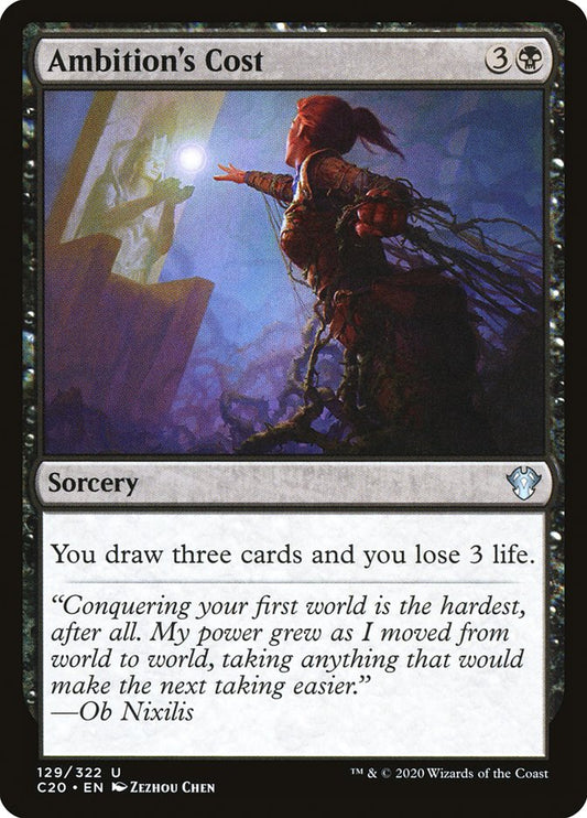 MTG Card Title: Ambition's Cost C20/129