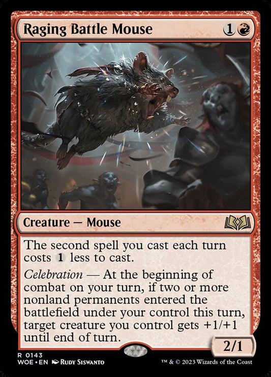MTG Card Title: Raging Battle Mouse WOE/143