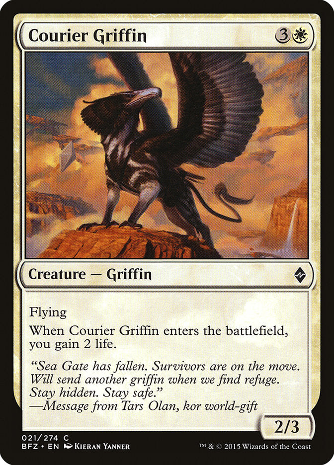 MTG Card Title: Courier Griffin BFZ/21