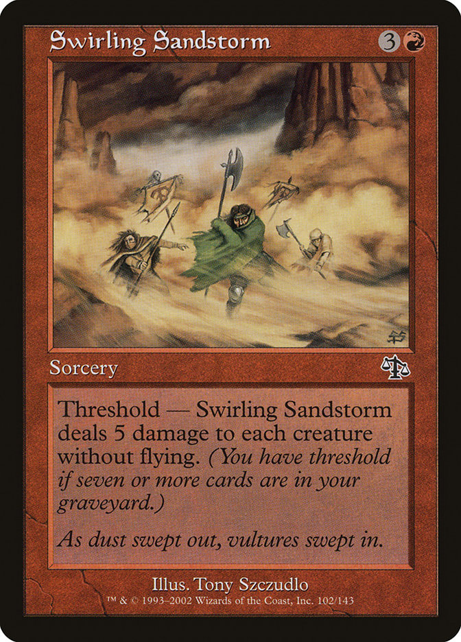 MTG Card Title: Swirling Sandstorm JUD/102