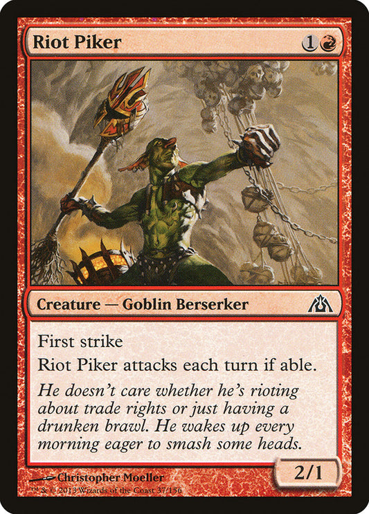 MTG Card Title: Riot Piker DGM/37