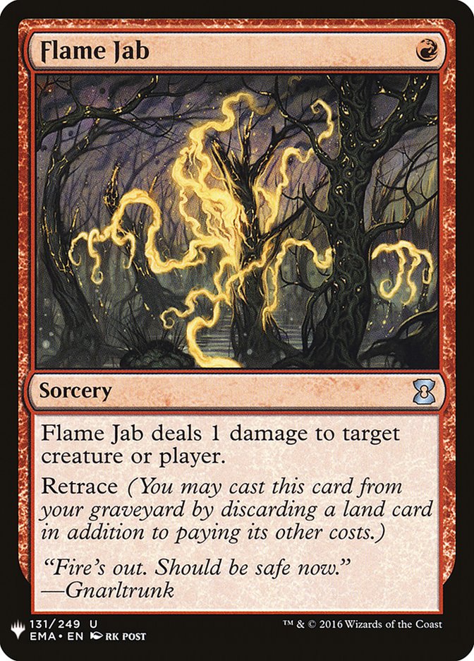 MTG Card Title: Flame Jab PLST/EMA-131