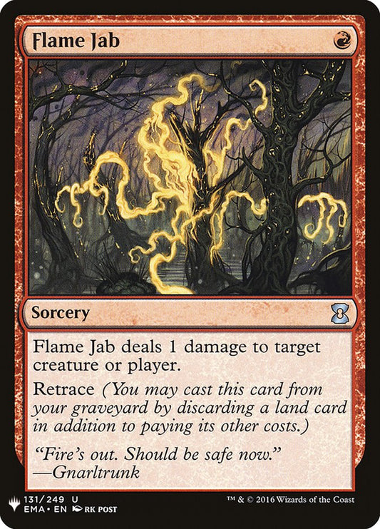 MTG Card Title: Flame Jab PLST/EMA-131