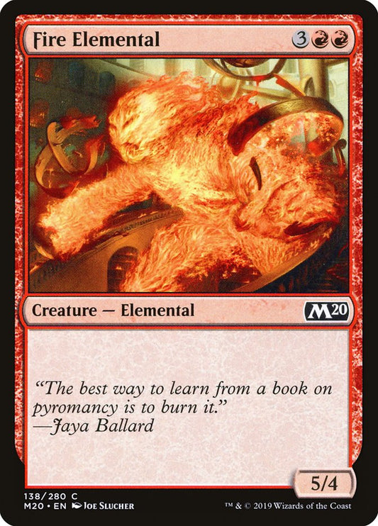 MTG Card Title: Fire Elemental M20/138