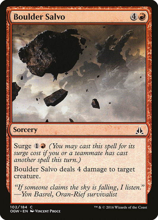 MTG Card Title: Boulder Salvo OGW/102
