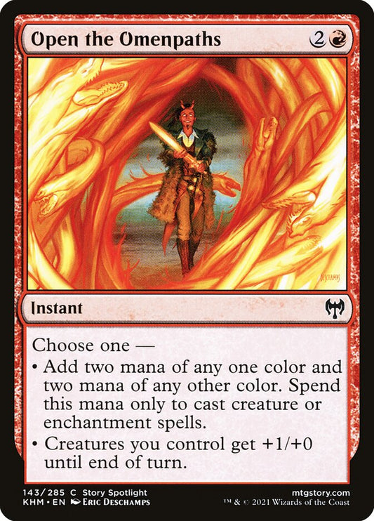 MTG Card Title: Open the Omenpaths KHM/143