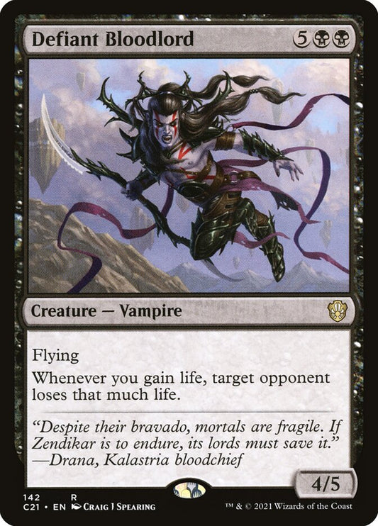 MTG Card Title: Defiant Bloodlord C21/142