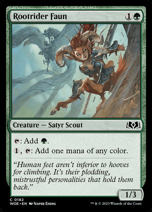 MTG Card Title: Rootrider Faun WOE/182