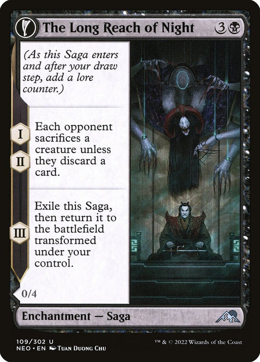 MTG Card Title: The Long Reach of Night // Animus of Night's Reach NEO/109