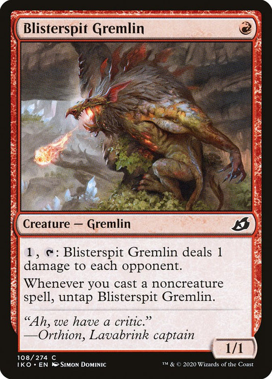 MTG Card Title: Blisterspit Gremlin IKO/108
