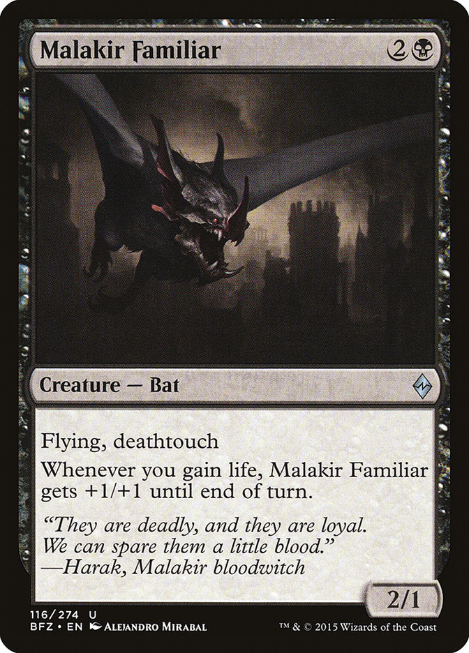 MTG Card Title: Malakir Familiar BFZ/116