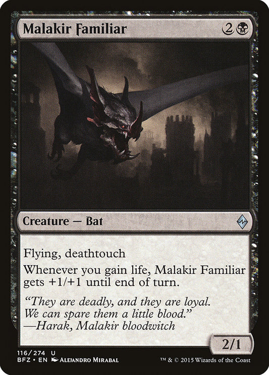 MTG Card Title: Malakir Familiar BFZ/116