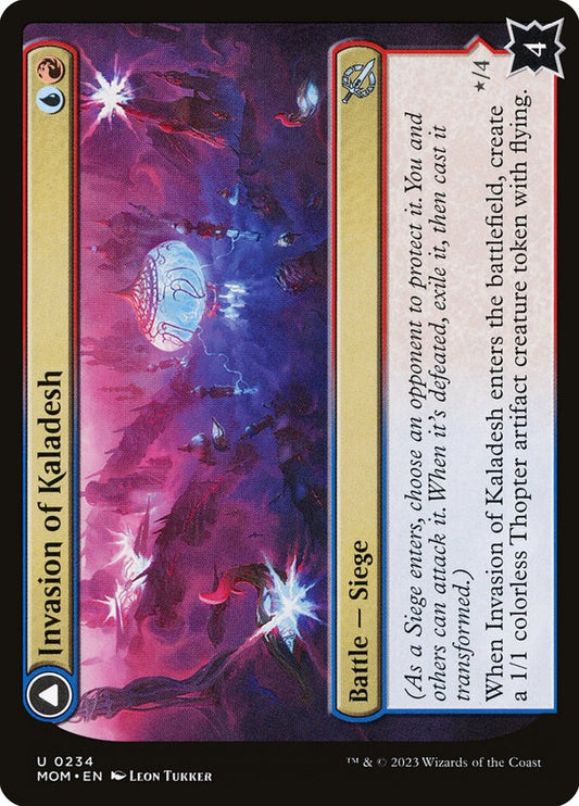 MTG Card Title: Invasion of Kaladesh // Aetherwing, Golden-Scale Flagship MOM/234