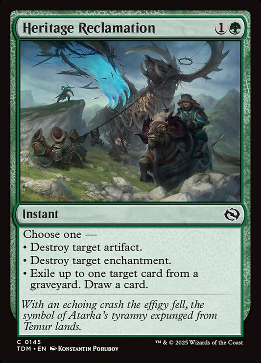 MTG Card Title: Heritage Reclamation TDM/145