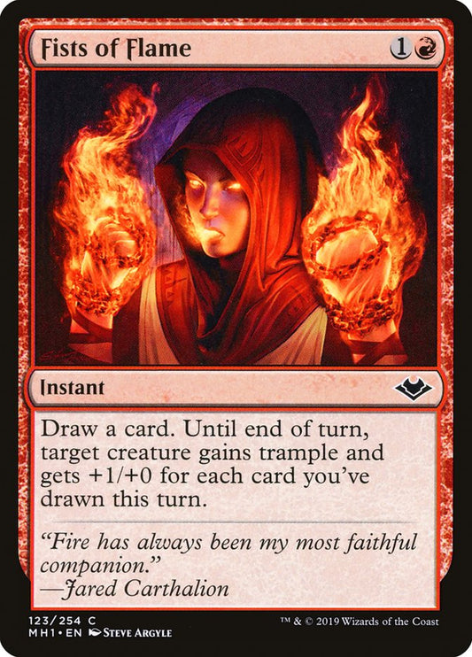 MTG Card Title: Fists of Flame MH1/123