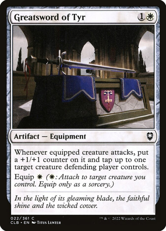 MTG Card Title: Greatsword of Tyr CLB/22