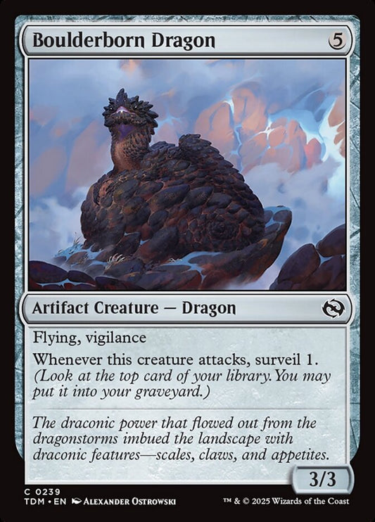 MTG Card Title: Boulderborn Dragon TDM/239