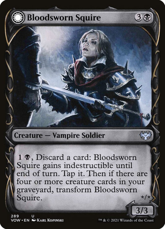 MTG Card Title: Bloodsworn Squire // Bloodsworn Knight VOW/289