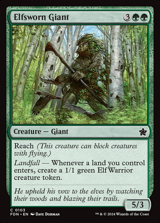 MTG Card Title: Elfsworn Giant FDN/103