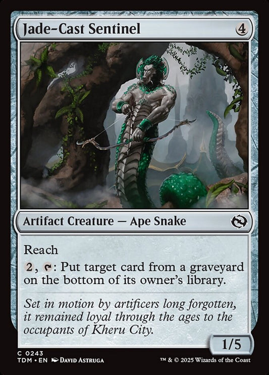 MTG Card Title: Jade-Cast Sentinel TDM/243