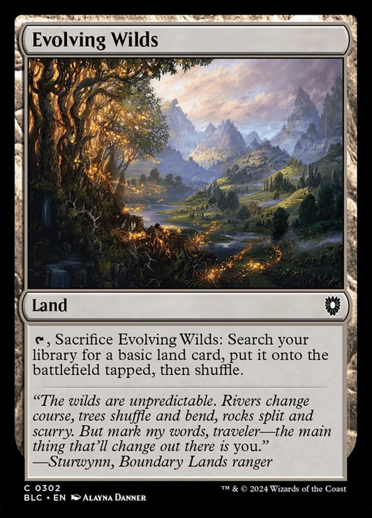 MTG Card Title: Evolving Wilds BLC/302