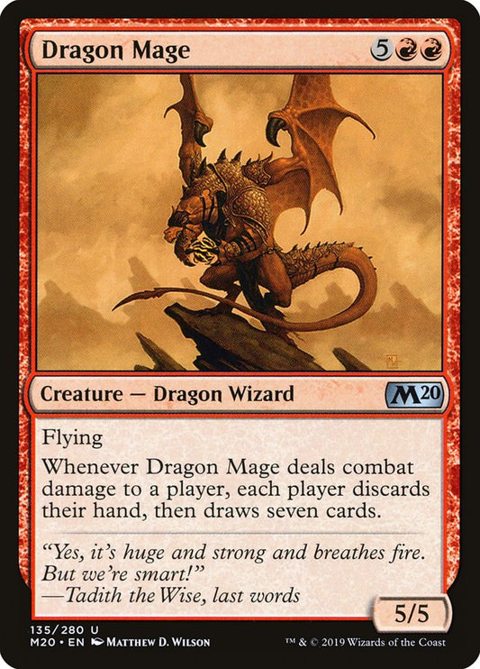 MTG Card Title: Dragon Mage M20/135