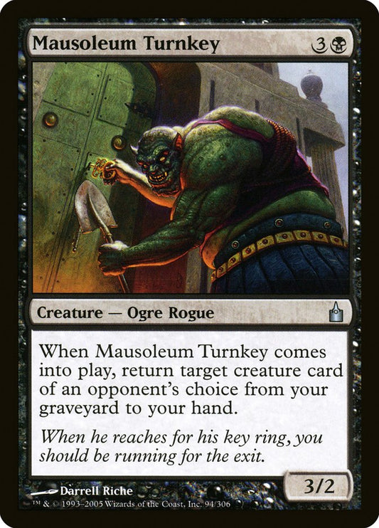 MTG Card Title: Mausoleum Turnkey RAV/94