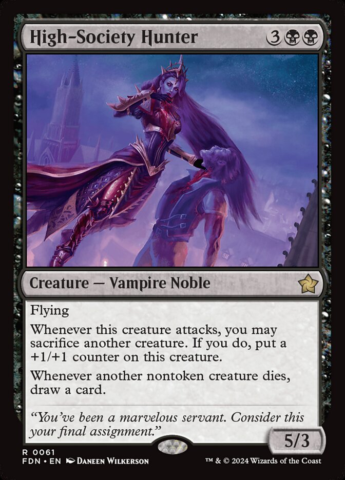 MTG Card Title: High-Society Hunter FDN/61