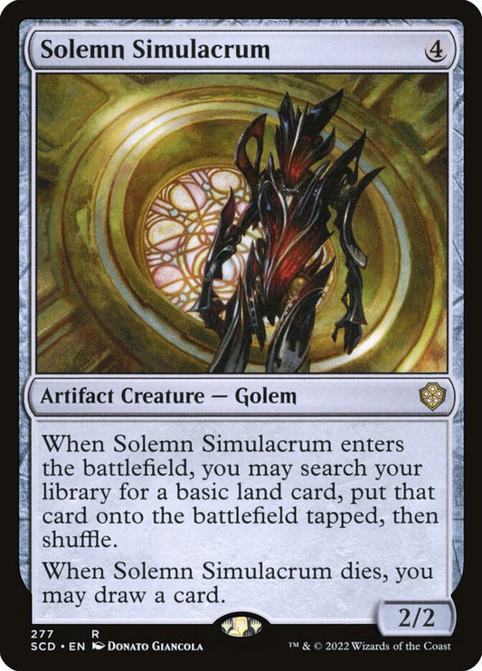 MTG Card Title: Solemn Simulacrum SCD/277