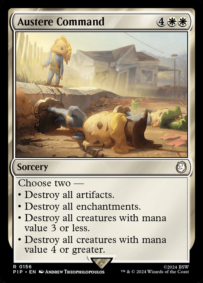 MTG Card Title: Austere Command PIP/156