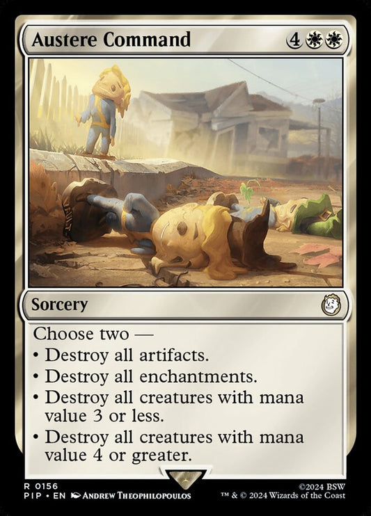 MTG Card Title: Austere Command PIP/156