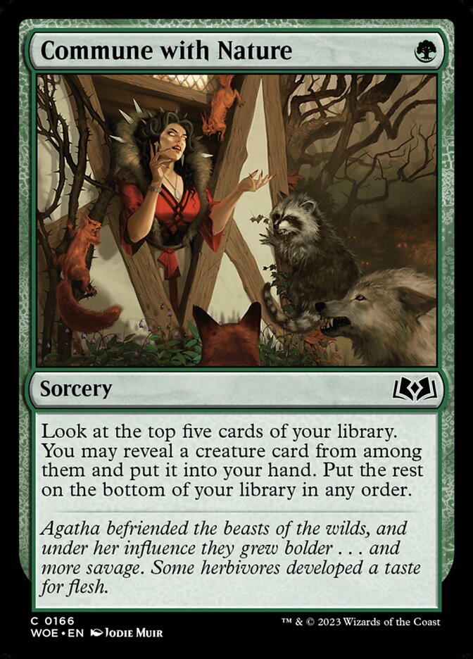 MTG Card Title: Commune with Nature WOE/166