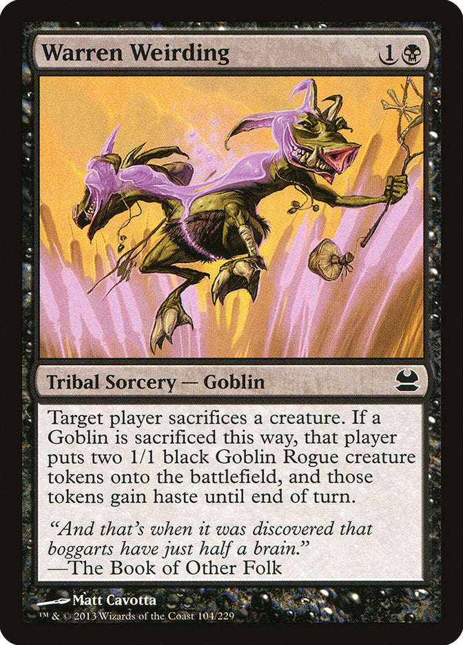 MTG Card Title: Warren Weirding MMA/104